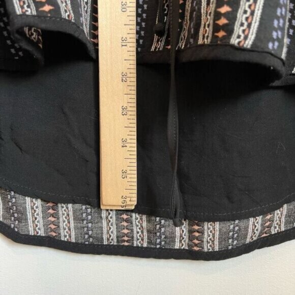 Melissa Nepton Women’s Medium Black Roxy Hi Low Short Dress Tie Short Sleeve - Picture 6 of 16